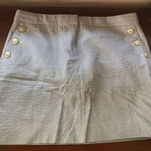 J. Crew Navy and White Striped Skirt